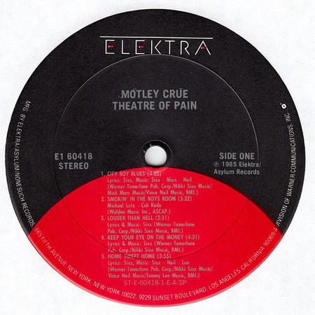 Mötley Crüe : Theatre Of Pain (LP, Album, Club, Car)