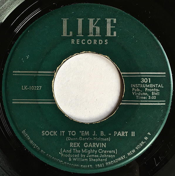Rex Garvin & The Mighty Cravers : Sock It To 'Em J.B. (7", Single)