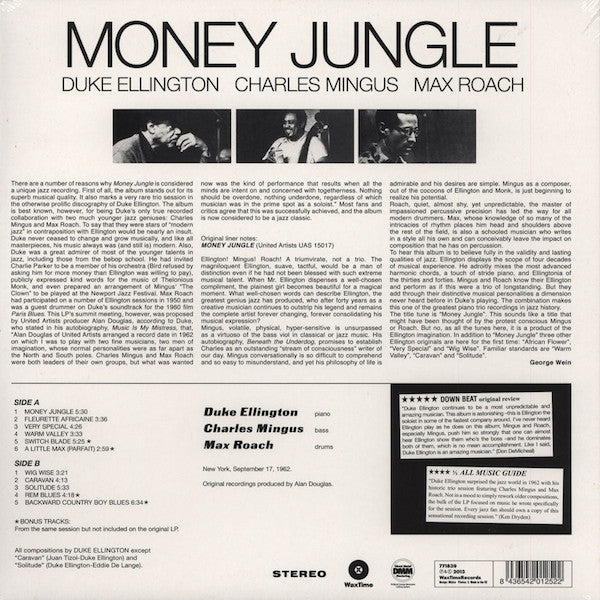 Duke Ellington • Charlie Mingus* • Max Roach : Money Jungle (LP, Album, Ltd, RE, RM, 180)