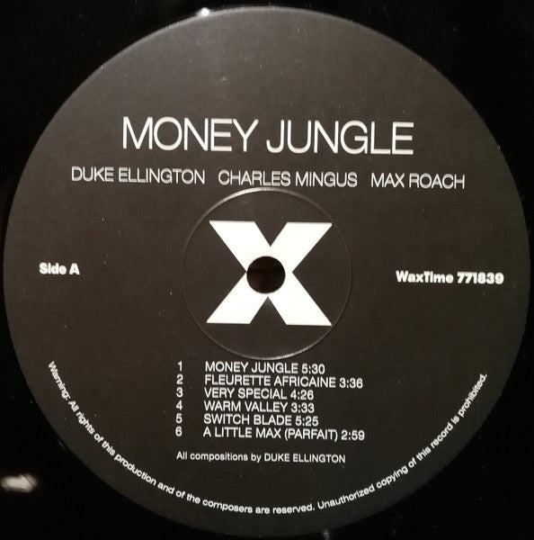 Duke Ellington • Charlie Mingus* • Max Roach : Money Jungle (LP, Album, Ltd, RE, RM, 180)