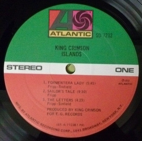 King Crimson : Islands (LP, Album, PR )