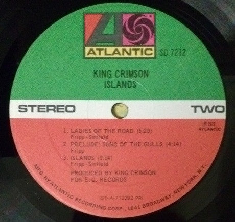 King Crimson : Islands (LP, Album, PR )