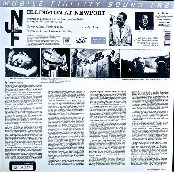 Duke Ellington And His Orchestra : Ellington At Newport (LP, Album, Mono, Ltd, Num, RE, RM)