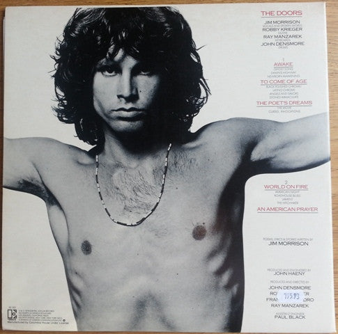 Jim Morrison Music By The Doors : An American Prayer (LP, Album, Gat)