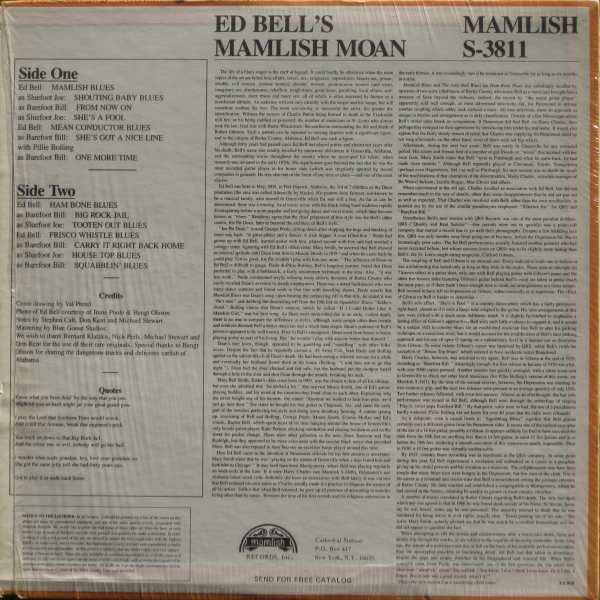 Ed Bell (2) : Ed Bell's Mamlish Moan (LP, Comp)