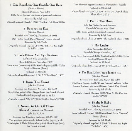 John Lee Hooker : The Best Of John Lee Hooker (1965 To 1974) (CD, Comp, RM)