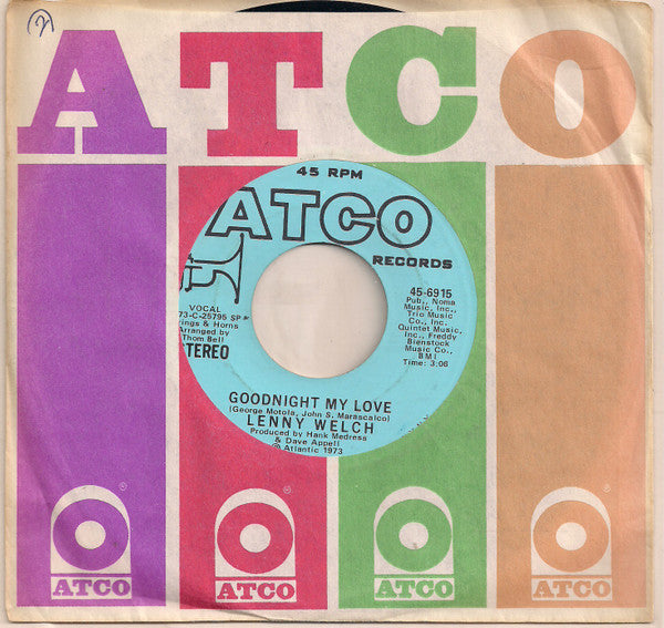 Lenny Welch : Goodnight My Love (7", Mono, Promo, PL )
