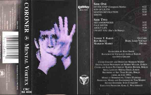 Coroner :  Mental Vortex (Cass, Album)