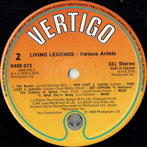 Various : Living Legends (LP, Comp)