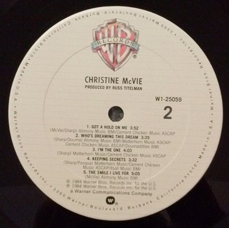 Christine McVie : Christine McVie (LP, Album, Club)