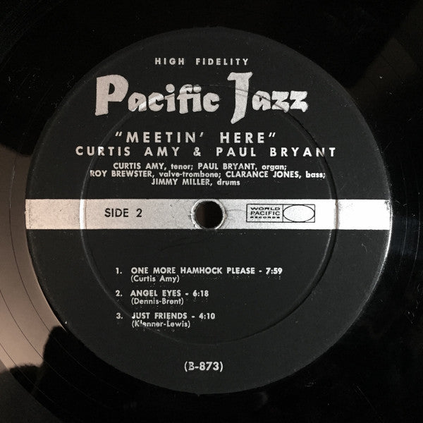 Curtis Amy, Paul Bryant : Meetin' Here (LP, Album, Mono)