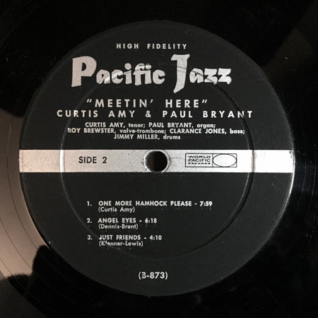 Curtis Amy, Paul Bryant : Meetin' Here (LP, Album, Mono)
