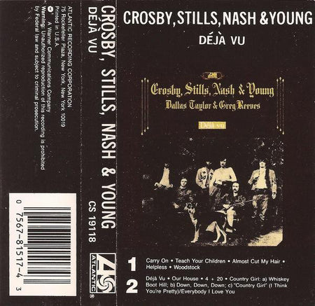 Crosby, Stills, Nash & Young : Déjà Vu (Cass, Album, RE)