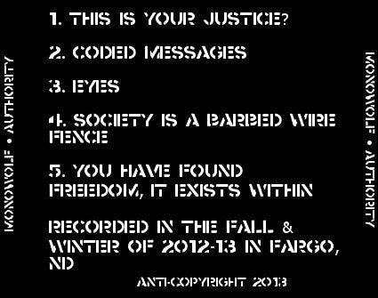 Monowolf : Authority (CDr, Album)