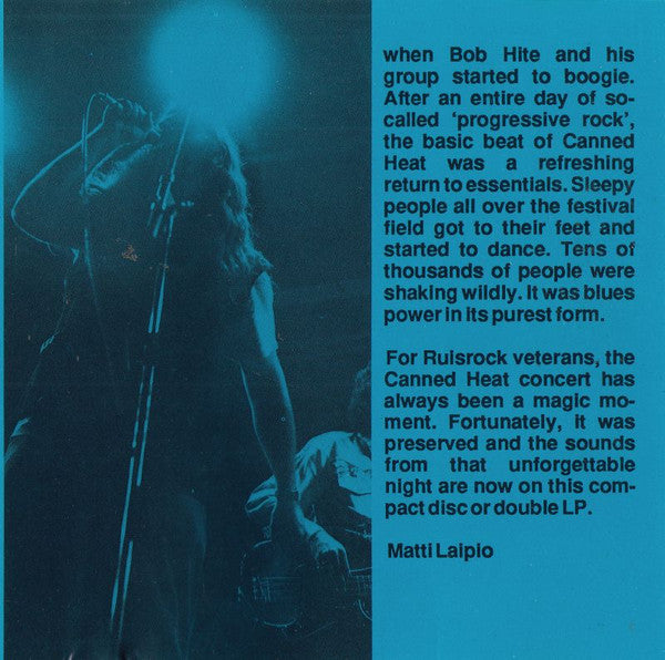 Canned Heat : Live At The Turku Rock Festival (CD, Album, RE)