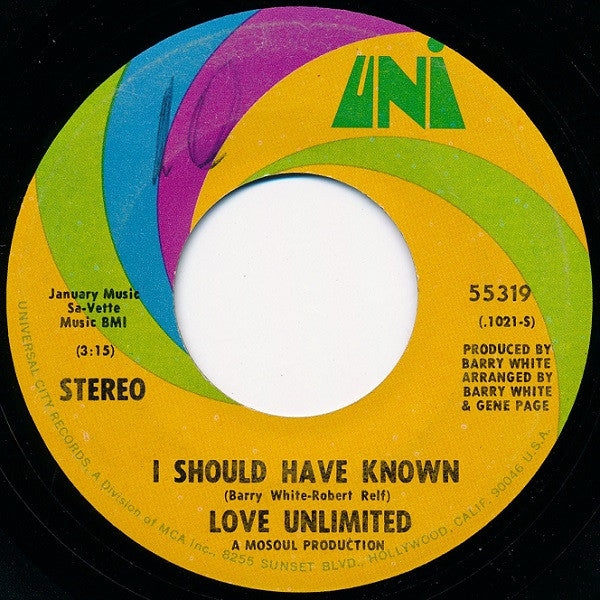 Love Unlimited : Walkin' In The Rain With The One I Love (7", Single)
