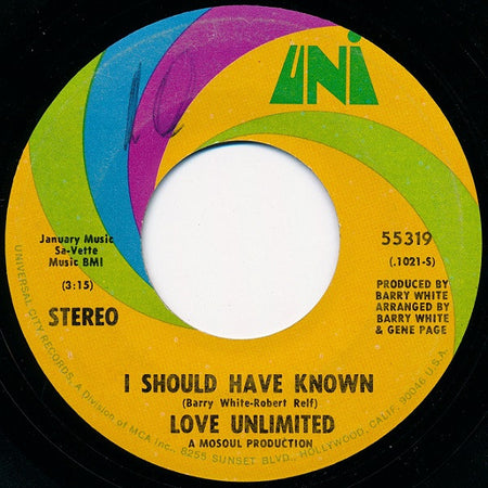 Love Unlimited : Walkin' In The Rain With The One I Love (7", Single)