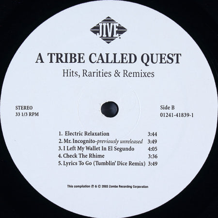 A Tribe Called Quest : Hits, Rarities & Remixes (2xLP, Comp)