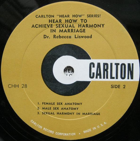 Dr. Rebecca Liswood : Hear How To Achieve Sexual Harmony In Marriage (LP)