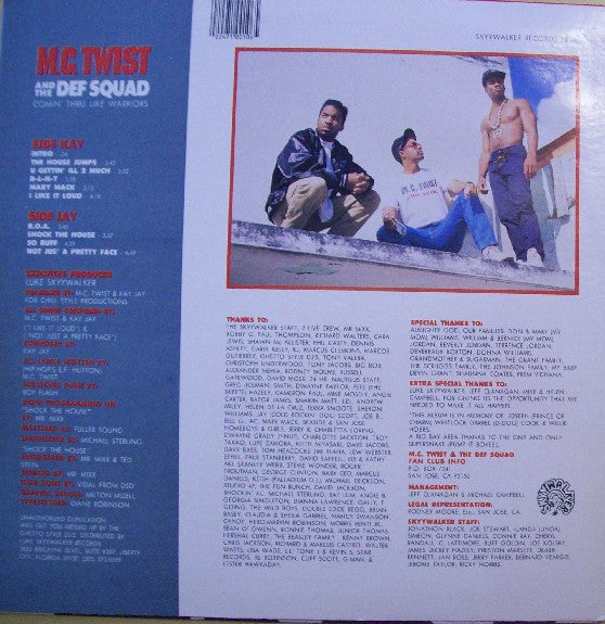 MC Twist & The Def Squad : Comin' Thru Like Warriors (LP, Album, Promo)