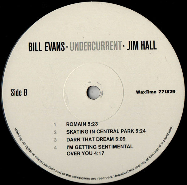 Bill Evans • Jim Hall : Undercurrent (LP, Album, Ltd, RE, RM)