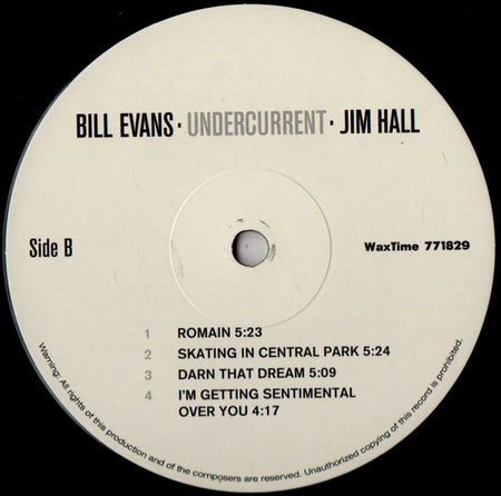 Bill Evans • Jim Hall : Undercurrent (LP, Album, Ltd, RE, RM)