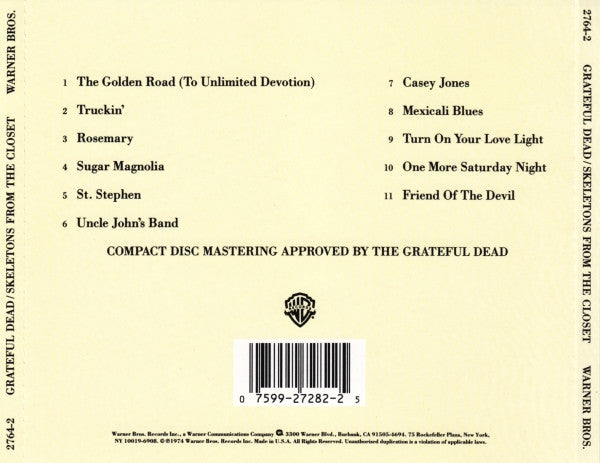 The Grateful Dead : The Best Of: Skeletons From The Closet (CD, Comp, RE, RM)