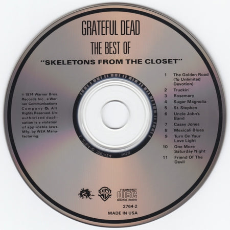 The Grateful Dead : The Best Of: Skeletons From The Closet (CD, Comp, RE, RM)
