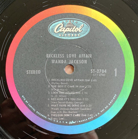 Wanda Jackson : Reckless Love Affair (LP, Album)