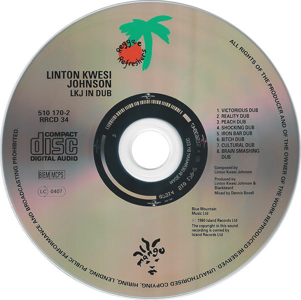 Linton Kwesi Johnson : LKJ In Dub (CD, Album, RE, RP)