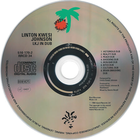 Linton Kwesi Johnson : LKJ In Dub (CD, Album, RE, RP)