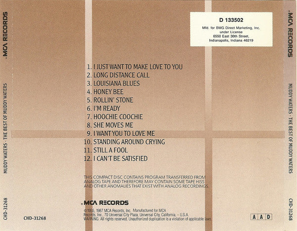 Muddy Waters : The Best Of Muddy Waters (CD, Comp, Club, RE)