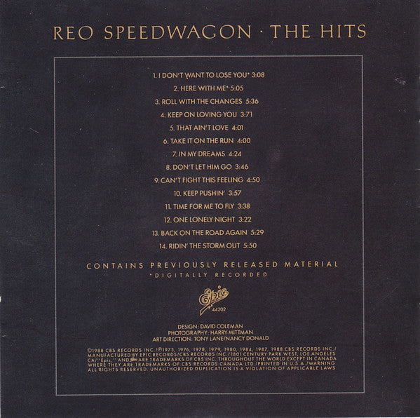 REO Speedwagon : The Hits (CD, Comp)