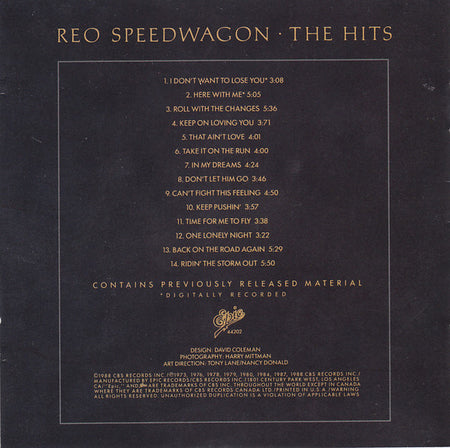 REO Speedwagon : The Hits (CD, Comp)