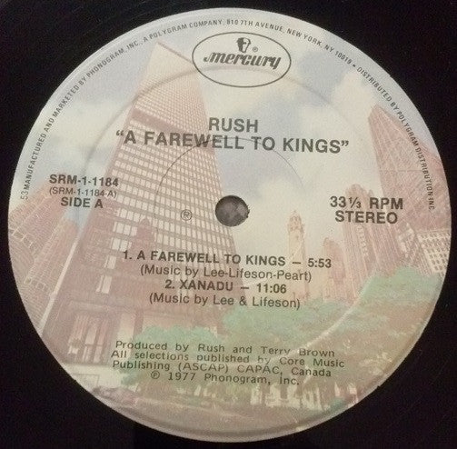 Rush : A Farewell To Kings (LP, Album, RE, Gat)
