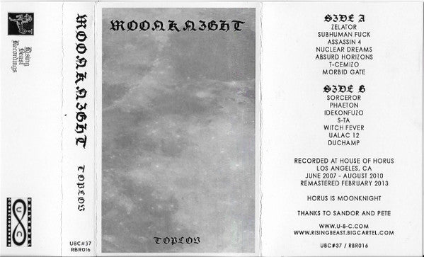 Moonknight : Toplov (Cass, Album, Ltd, RE, C40)