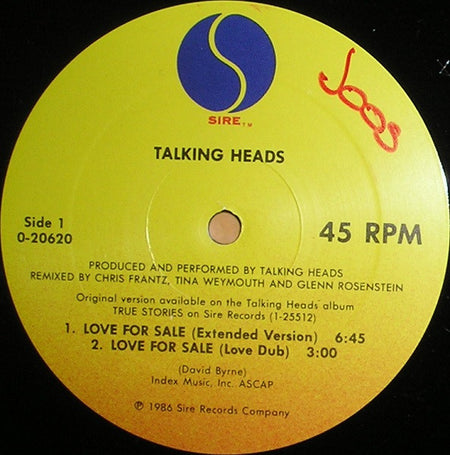 Talking Heads : Love For Sale (12", Maxi)