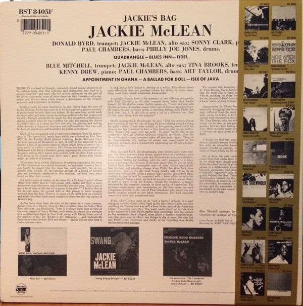 Jackie McLean : Jackie's Bag (LP, Album, RE, RM, DMM)