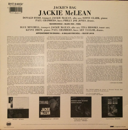 Jackie McLean : Jackie's Bag (LP, Album, RE, RM, DMM)