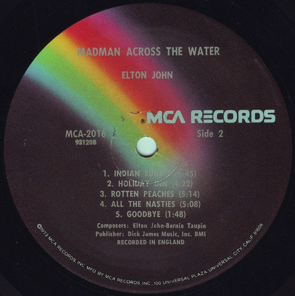 Elton John : Madman Across The Water (LP, Album, RE, Gat)
