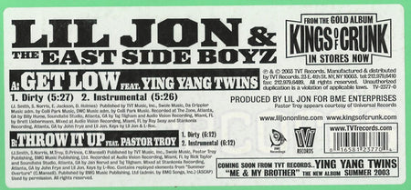 Lil' Jon & The East Side Boyz : Get Low (12")
