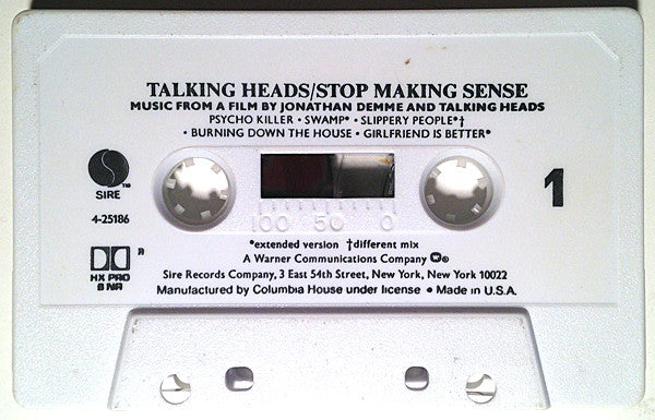 Talking Heads : Stop Making Sense (Cass, Album, Club, Dol)