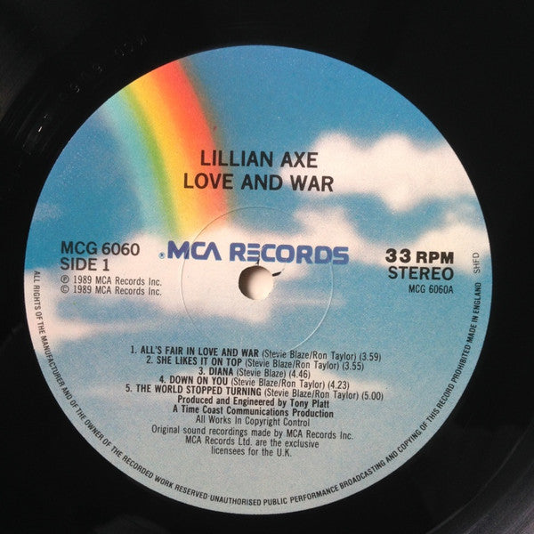 Lillian Axe : Love + War (LP, Album)