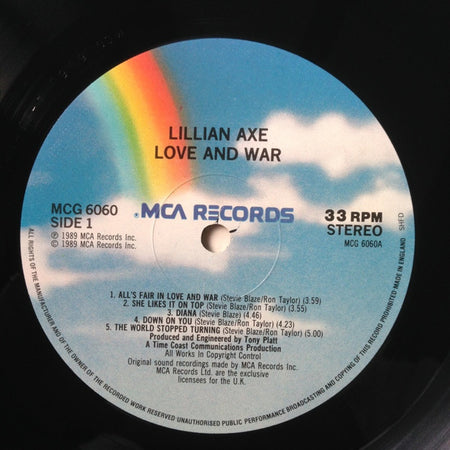 Lillian Axe : Love + War (LP, Album)
