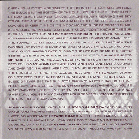Bob Mould : Black Sheets Of Rain (CD, Album, Club, CRC)
