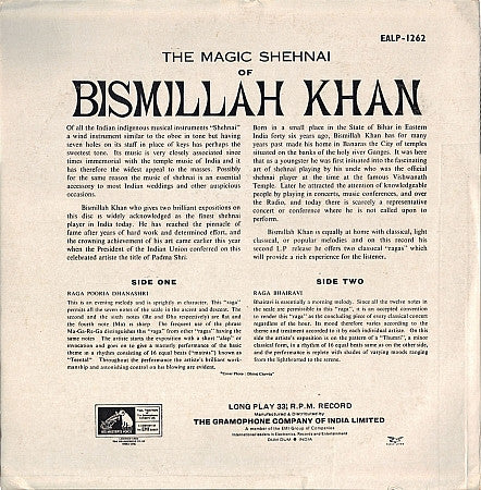 Bismillah Khan : The Magic Shehnai Of Bismillah Khan (LP, RP)