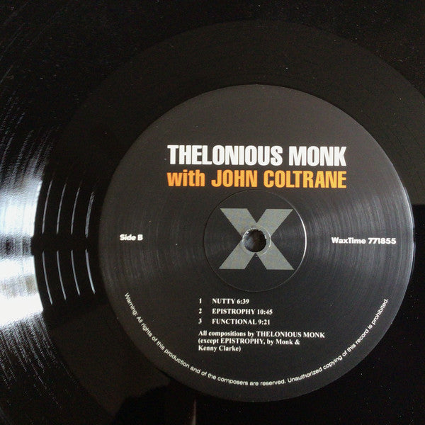 Thelonious Monk With John Coltrane : Thelonious Monk With John Coltrane (LP, Album, Ltd, RE, RM, 180)