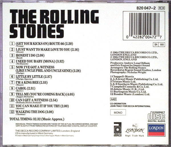 The Rolling Stones : The Rolling Stones (CD, Album, Mono, RE)