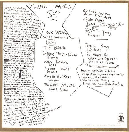 Bob Dylan : Planet Waves (LP, Album, Ter)