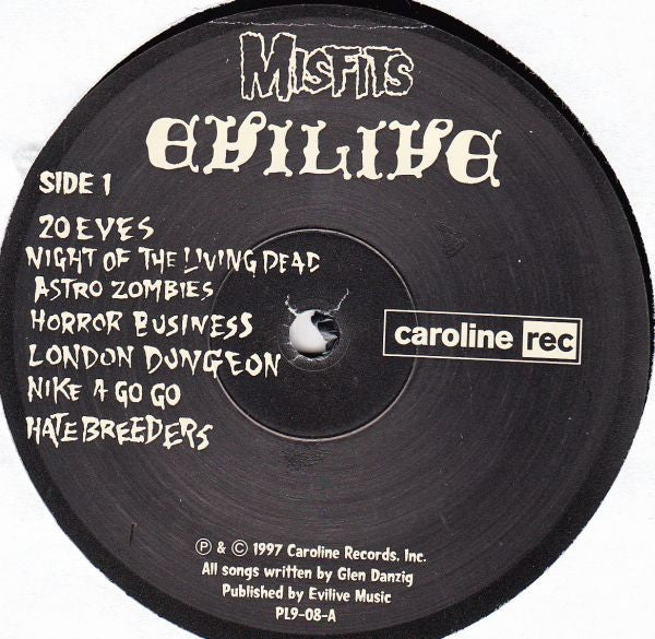 Misfits : Evilive (LP, Album, RP, 180)